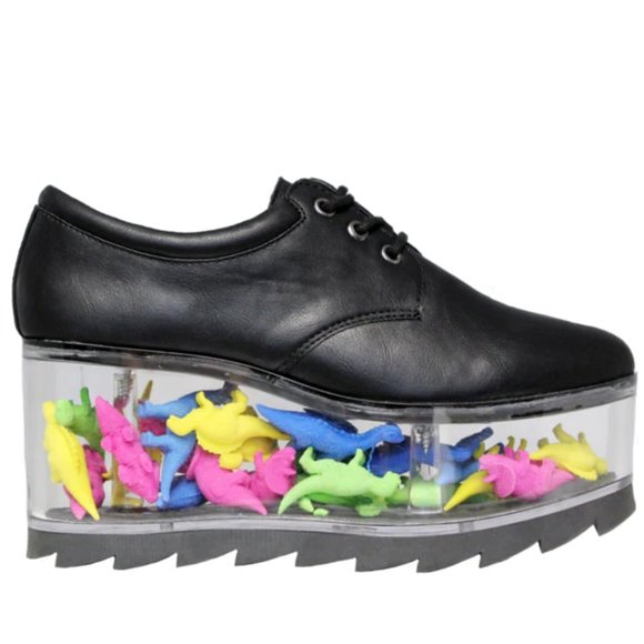💥KILLER DESIGN💥YRU QLOUD CUSTOMIZABLE TRANSPARENT PLATFORM SHOES in BLACK - Picture 11 of 16